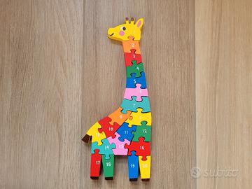 Gioco Puzzle educativo in legno con numeri Tiger