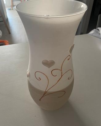Vaso in vetro decorato