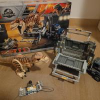 lego jurassic world t-rex transport
