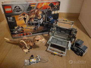 lego jurassic world t-rex transport