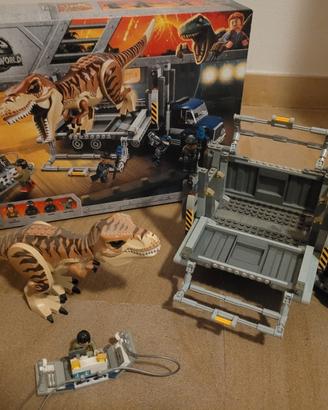 lego jurassic world t-rex transport