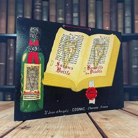 Antica rara insegna cartonata Cognac del Diavolo