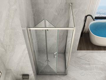 Box Doccia Angolare Cristallo 2 lt Fisso + Libro