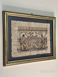 Quadro Papiro Egiziano Caccia Con Cornice