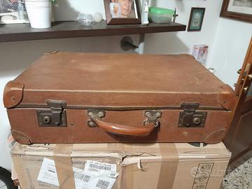 VALIGIA CUOIO E CARTONE VINTAGE