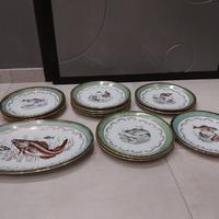 Servizio di piatti in ceramica per il pesce