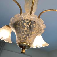 Lampadario vintage oro