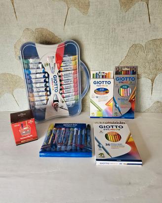 Set Giotto. Tempere, matite, pennarelli, pastelli