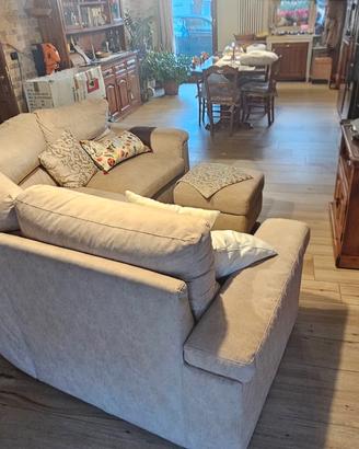 Divano angolare Poltronesofà “Gallarate” con pouf 
