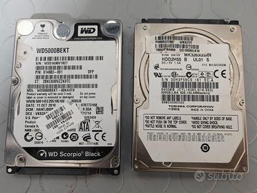 2 Hard disk 500gb e 320gb