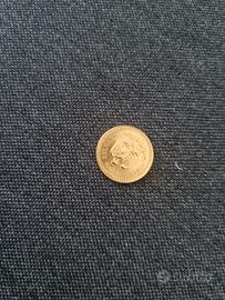 2 pesos messicano 1945 oro 900,
