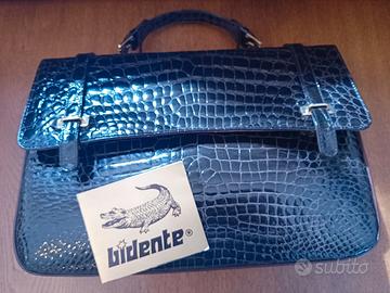 Borsa vintage in vera pelle di coccodrillo