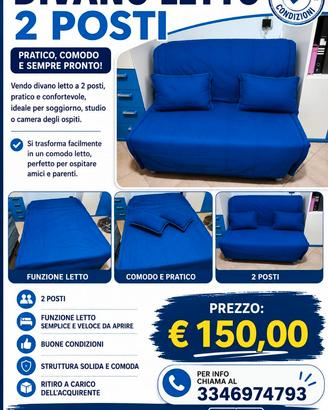 DIVANO LETTO  2 POSTI