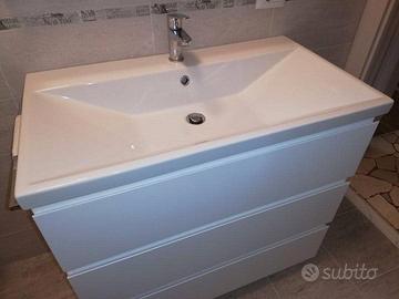 lavello   per il bagno con 3 cassetti