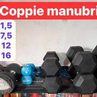 Manubri in gomma dumbell