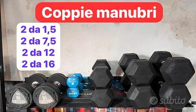 Manubri in gomma dumbell