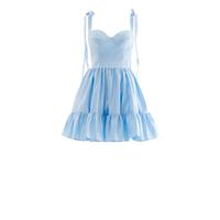 Mini abito color azzurro cielo