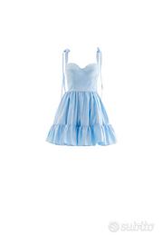 Mini abito color azzurro cielo