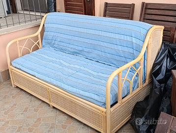 Divano letto bambù e rattan