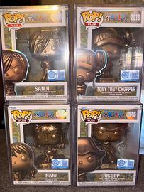 Set 4 funko pop - One piece gold edition