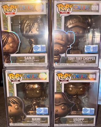 Set 4 funko pop - One piece gold edition