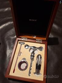 Set enoteca Brandani in scatola di legno