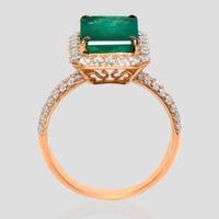 Anello smeraldo certificato IGI