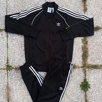 Tuta Adidas Uomo Logo Trefoil Originale Nera