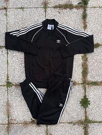 Tuta Adidas Uomo Logo Trefoil Originale Nera