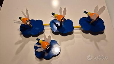 Cameretta bambini lampadario e abatjour coordinato