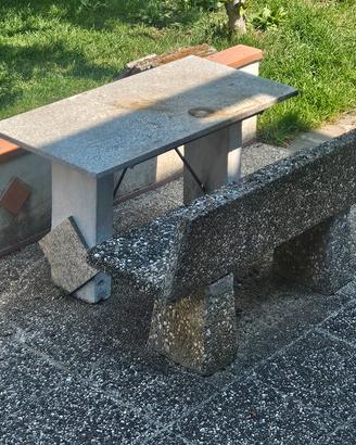 tavolo in marmo + panchina