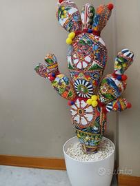 pianta cactus in tessuto siciliano