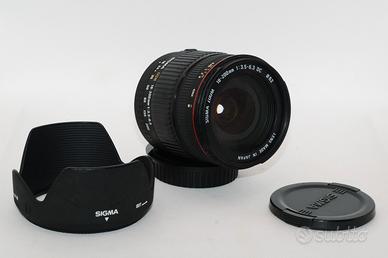 obiettivo Canon 18-200mm sigma zoom DC AF f3.5 6.3