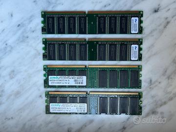 Memorie ram da desktop 256MB DDR-400/DDR-266