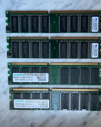 Memorie ram da desktop 256MB DDR-400/DDR-266