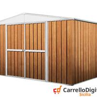 Box in Acciaio da giardino 360x345cm fin legno