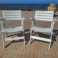 Set 2 sedie pieghievoli da giardino