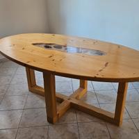 Tavolo Artigianale 193x108, Pino Massello e Resina