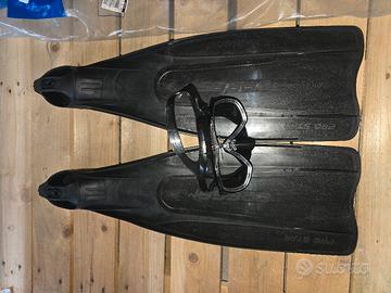 Maschera e pinne CRESSI COME NUOVE