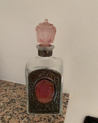 Bottiglia vetro Acquachiara vintage argento 925