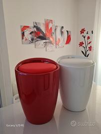 SGABELLO CONTENITORE ROSSO