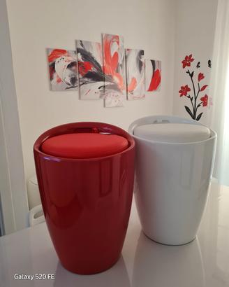 SGABELLO CONTENITORE ROSSO