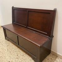 Splendida Cassapanca Antica in Legno Massello