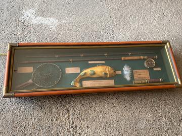 Quadro Diorama Pesca a Mosca Vintage - Trota 3D