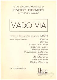Spartito di Drupi - Vado via