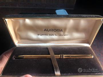 Penna aurora in argento 925 dorata