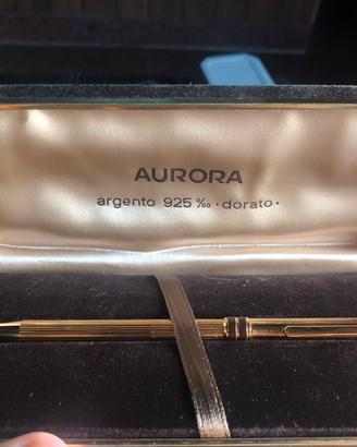 Penna aurora in argento 925 dorata