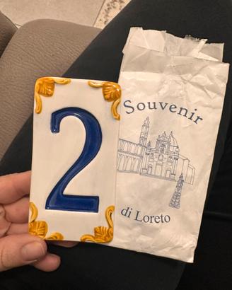 Numero civico in ceramica “2” NUOVO