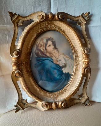 VINTAGE: quadro Madonnina con bambino