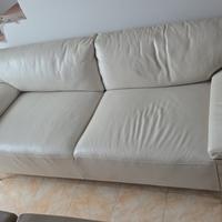 Divano in pelle bege